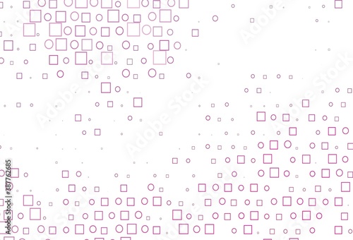 Light Pink vector backdrop with dots, spots, cubes.