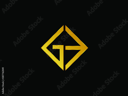 GE square shape gold color logo