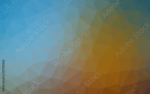 Light Blue  Yellow vector triangle mosaic texture.