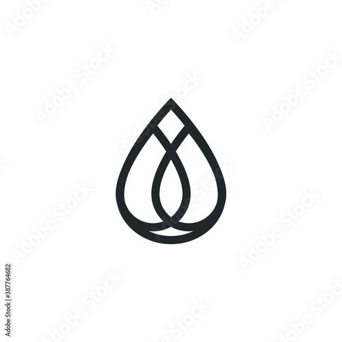 Oil drop logo vector illustration - health natural bio eco olive organic plant leaf green medicine wellness aromatherapy herb spa health care herbal relax skin pure