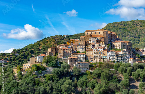 Pisciotta village, from Cilento Coast, Italy