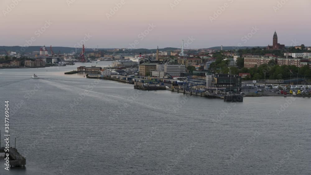 City of Gothenburg skyline view. Timelapse. 4K, 25p City of Gothenburg skyline view. Timelapse. 4K, 25p