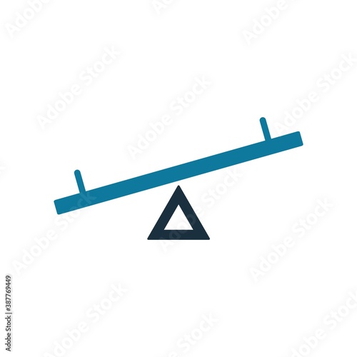 Seesaw Icon Color Design Vector Template Illustration