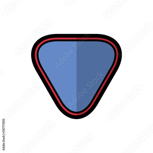 Pick Guitar Icon Color Design Vector Color Template