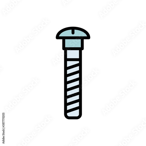Screw Bolt Icon Color Design Vector Template Illustration