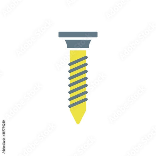 Screw Bolt Icon Color Design Vector Template Illustration