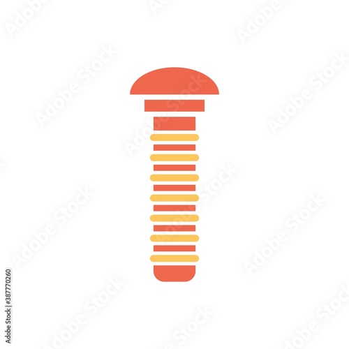 Screw Bolt Icon Color Design Vector Template Illustration