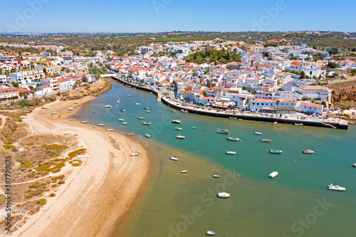 Aerial from the village Ferragudo in the Algarve Portugal photo