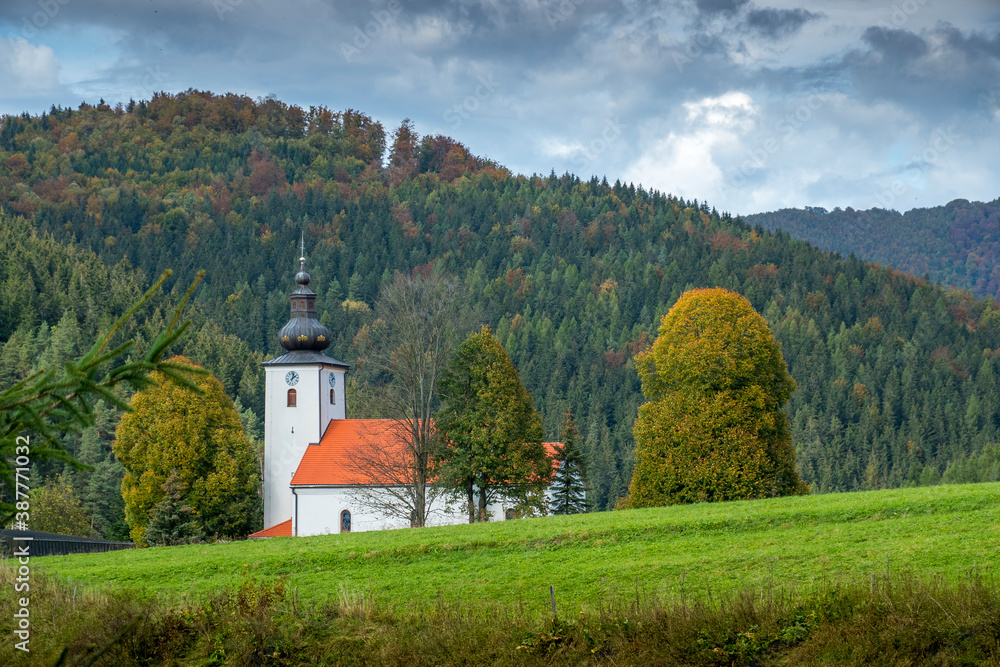 Cicmany village church, Rajec valley, Slovakia