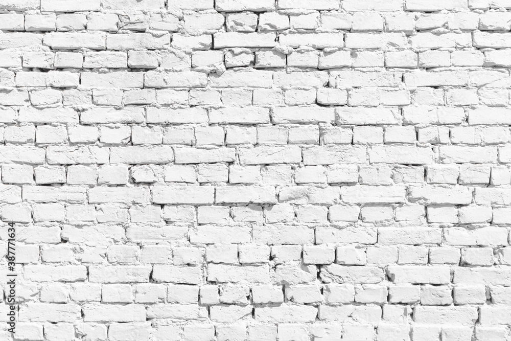 Fototapeta premium White and beige peach brick wall