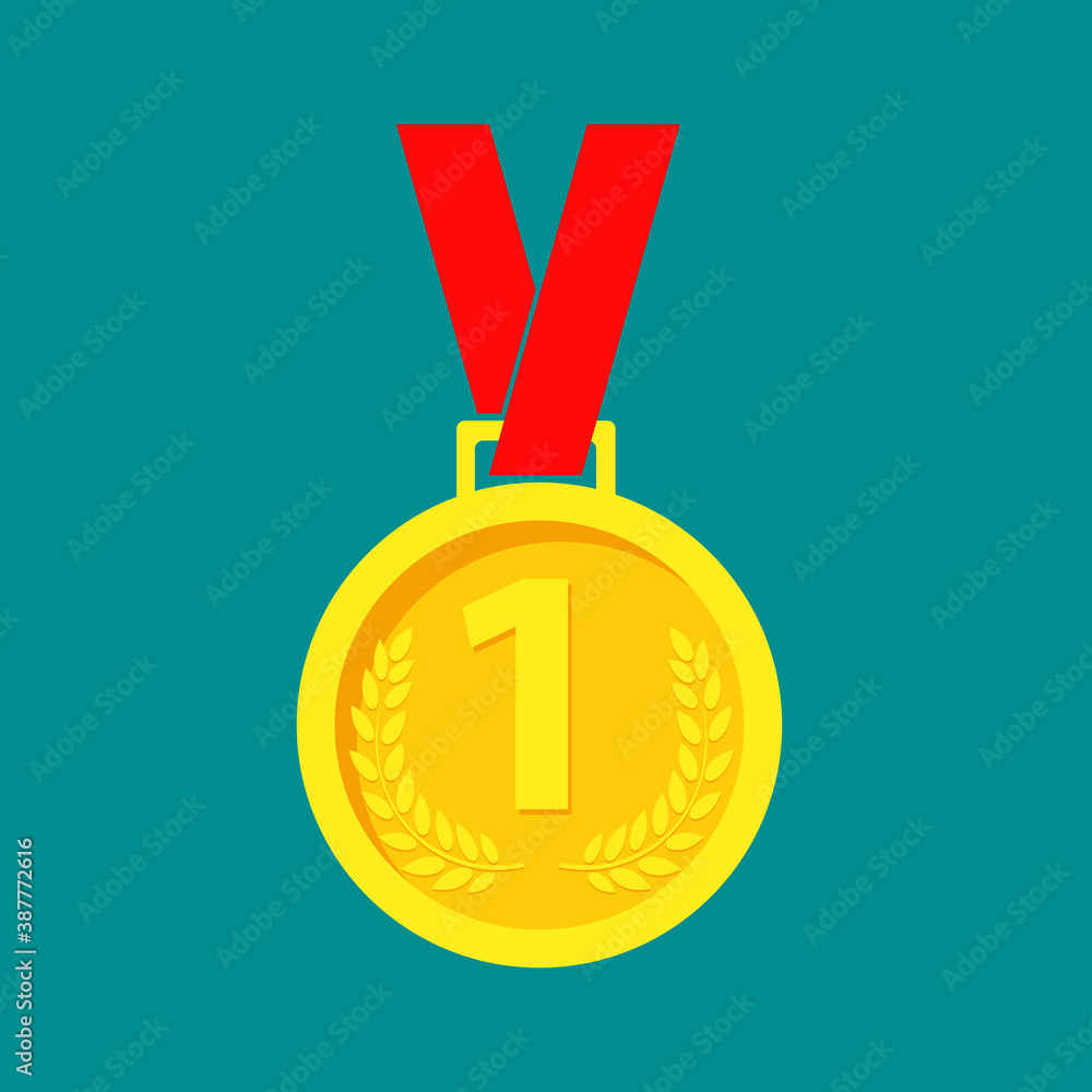 Gold, Silver, Bronze Medals Set. Winner Medals. Metal Realistic Badge