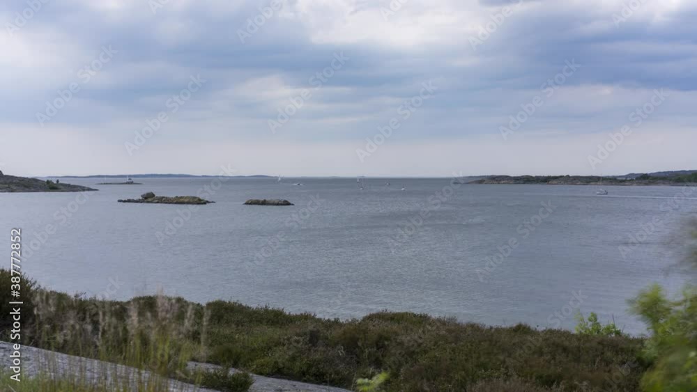 Scandinavian coastline a windy summer day. Timelapse. 4K, 25p Scandinavian coastline a windy summer day. Timelapse. 4K, 25p