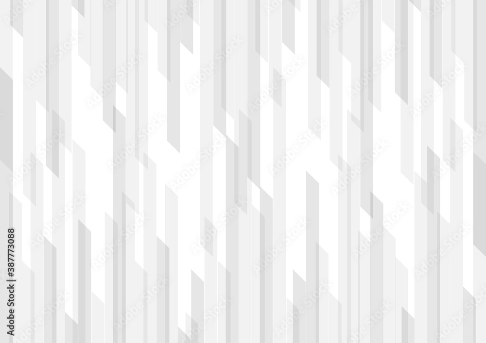 Abstract white and gray geometric vertical stripes background and texture - obrazy, fototapety, plakaty 