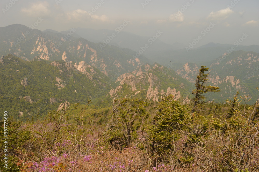 Climbing the Seoraksan Mountains in South Korea, Asia Climbing the Seoraksan Mountains in South Korea, Asia