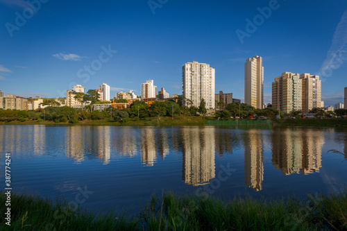 Partial view of Santa Lúcia Dam, in Belo Horizonte, Minas Gerais state, Brazil