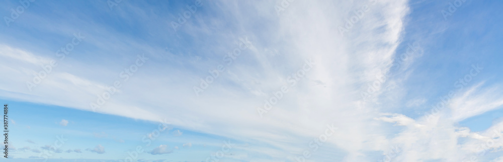  White, Fluffy Clouds In Blue Sky. Background From Clouds.