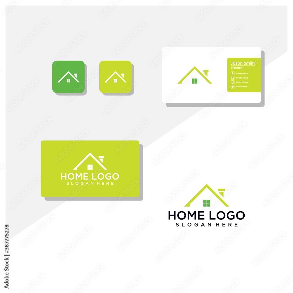 Home logo and business card vector Home logo and business card vector