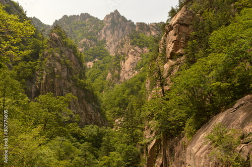 Hiking and climbing in the stunning Seoraksan Mountain Range in South Korea  Asia