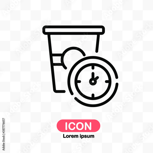 Coffee Break icon vector isolated on transparent background.