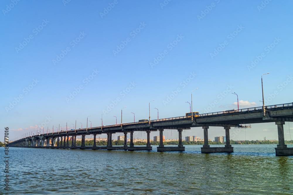 bridge over the Dnieper river