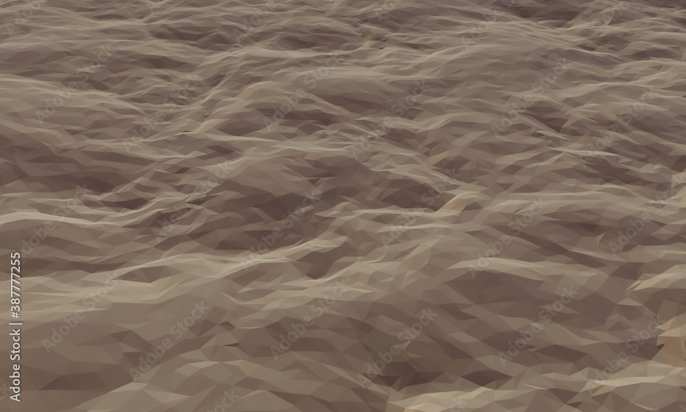 Obraz premium 3D rendered low poly rock topography.