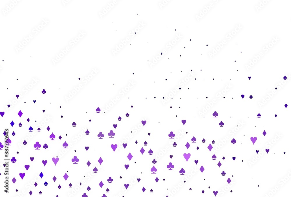 Light Purple vector texture with playing cards. Light Purple vector texture with playing cards.