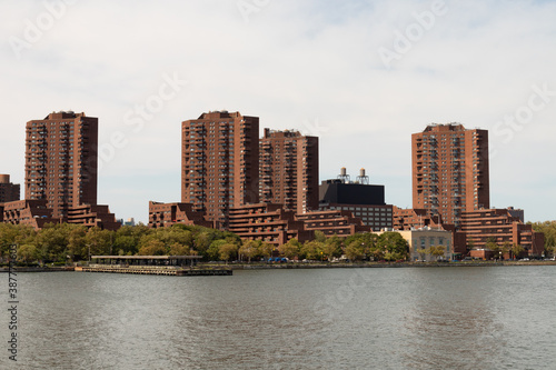 Photography East Harlem Residential Skyscrapers along the East River in New York City