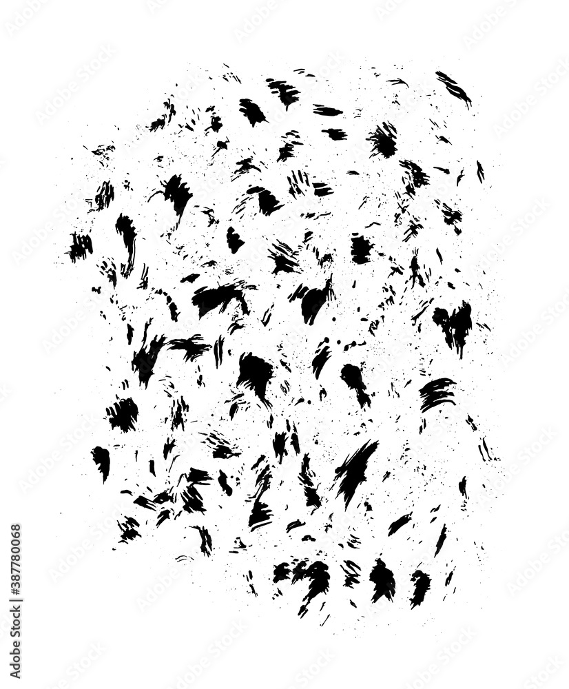 Vector ink brush texture. Animal fur effect. Monochrome print or pattern, template for design. Vector ink brush texture. Animal fur effect. Monochrome print or pattern, template for design.
