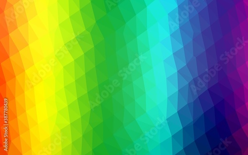 Wallpaper Mural Light Multicolor, Rainbow vector triangle mosaic template. Torontodigital.ca
