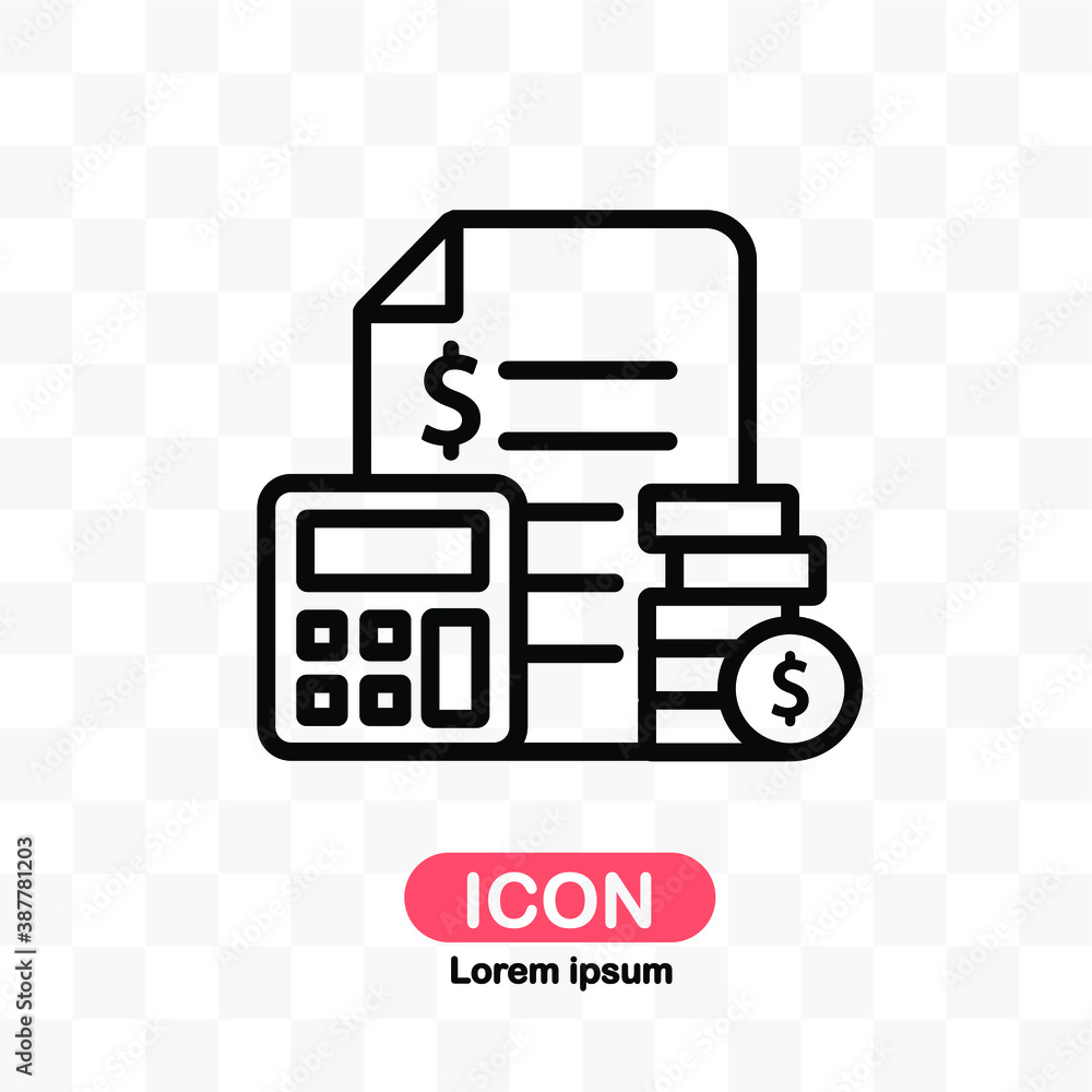 Money, budget icon vector isolated on transparent background Money, budget icon vector isolated on transparent background
