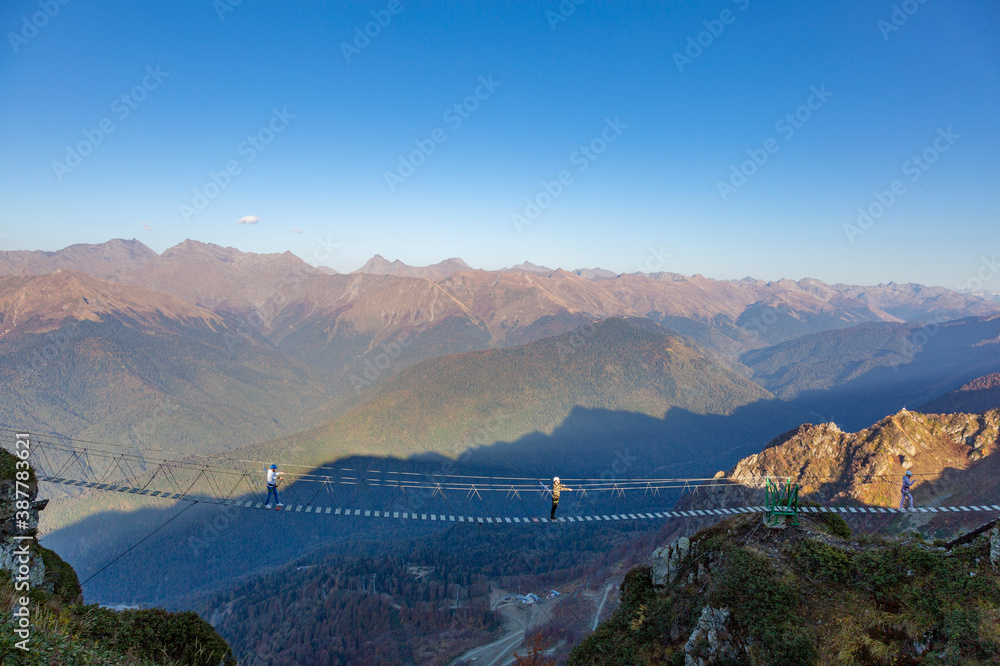 Autumn mountain landscape in the resort of Rosa Khutor in Russia Autumn mountain landscape in the resort of Rosa Khutor in Russia