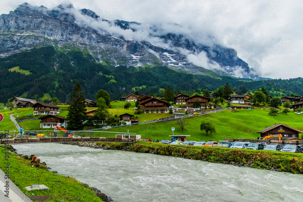 The place called Grindelwald in Switzerland