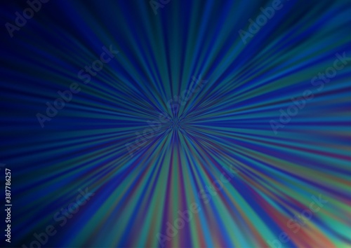 Dark BLUE vector blurred and colored background.