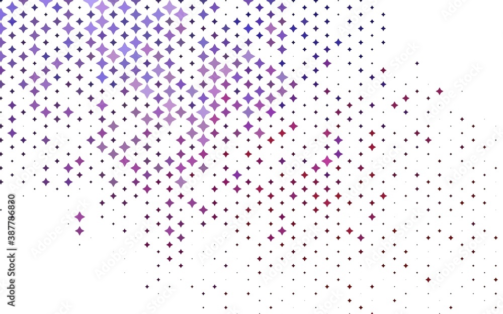 Light Purple vector cover with small and big stars. Light Purple vector cover with small and big stars.