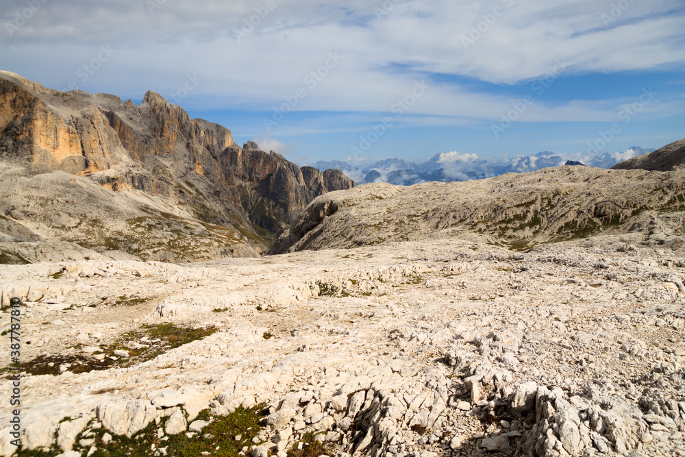 Dolomites landscape, Rosetta plateau, San Martino di Castrozza