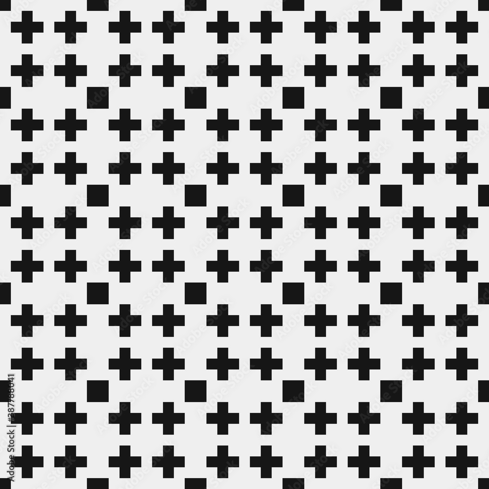 Fototapeta premium Abstract Cross Pattern Dots Logo generative computational art illustration