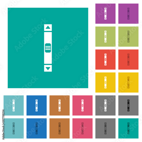 Vertical scroll bar square flat multi colored icons