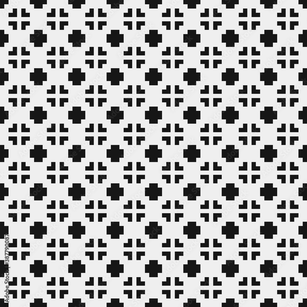 Fototapeta premium Abstract Cross Pattern Dots Logo generative computational art illustration