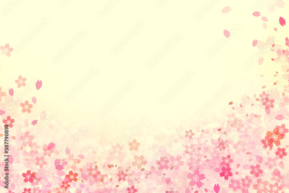 ときめく桜の背景素材02