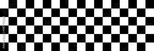 Pattern with black and white mosaic background. Finish flag. Square, chess pattern. Black and white background. Design element for wallpapers. Race flag, car racing sport. Vector illustration. EPS 10