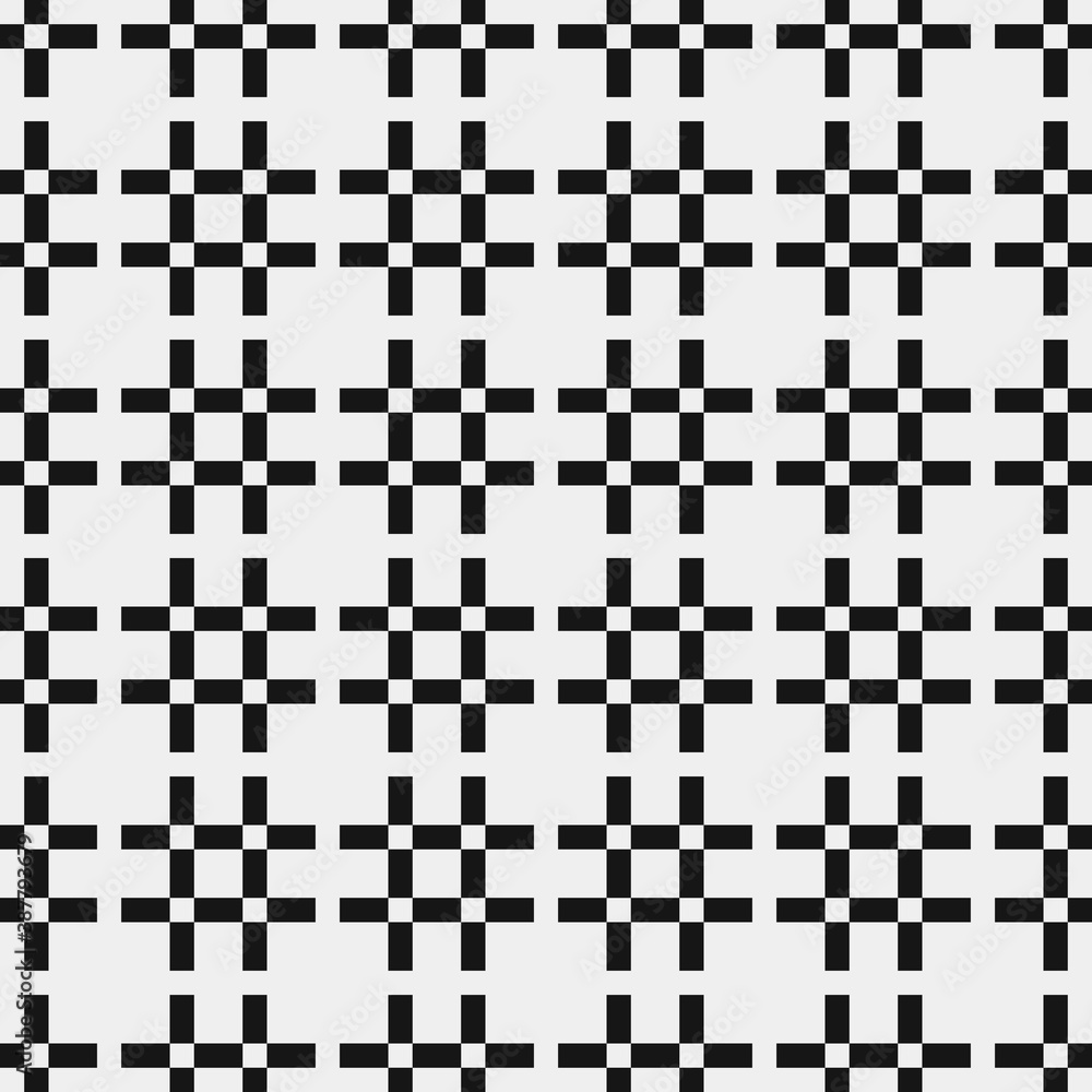 Fototapeta premium Abstract Cross Pattern Dots Logo generative computational art illustration