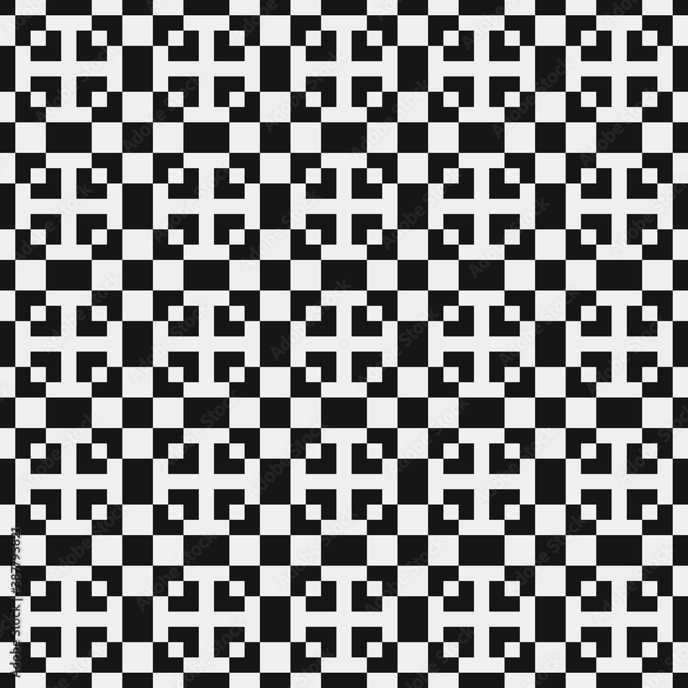 Fototapeta premium Abstract Cross Pattern Dots Logo generative computational art illustration