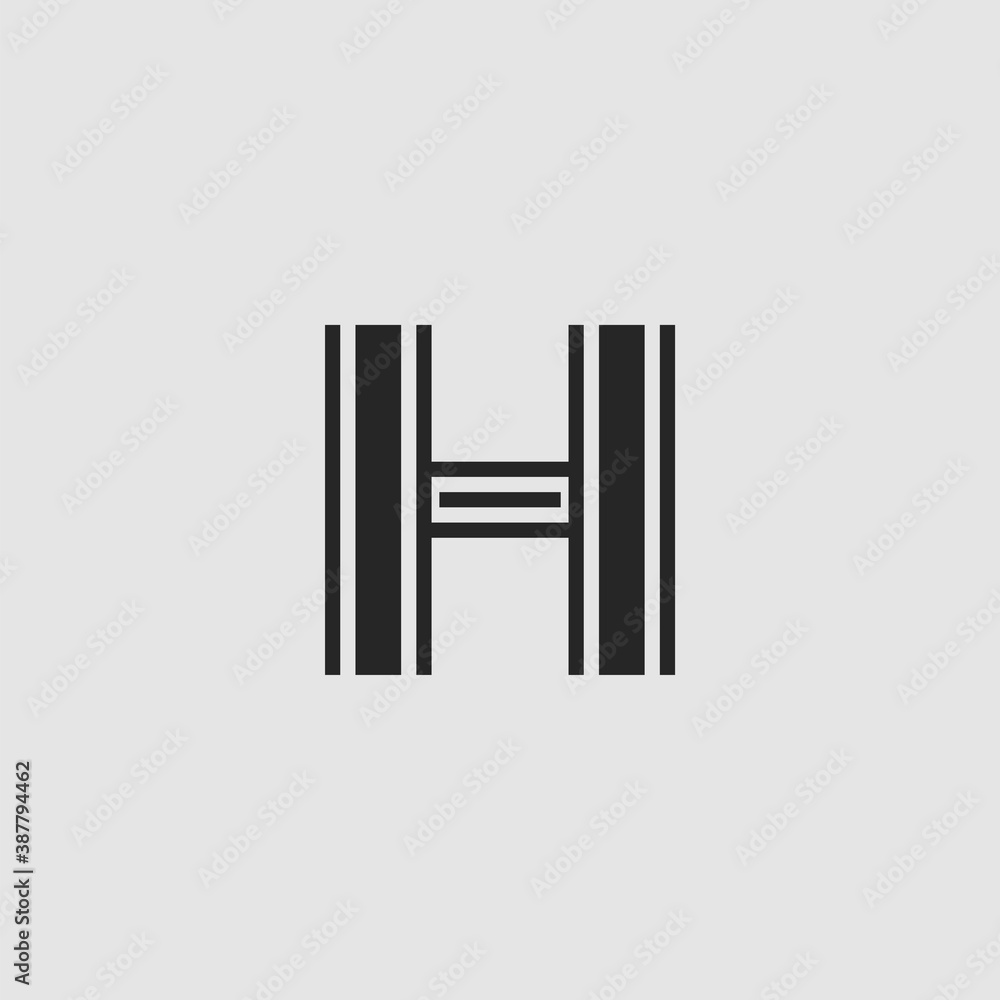 Initial Letter H logo icon abstract line vector design Initial Letter H logo icon abstract line vector design