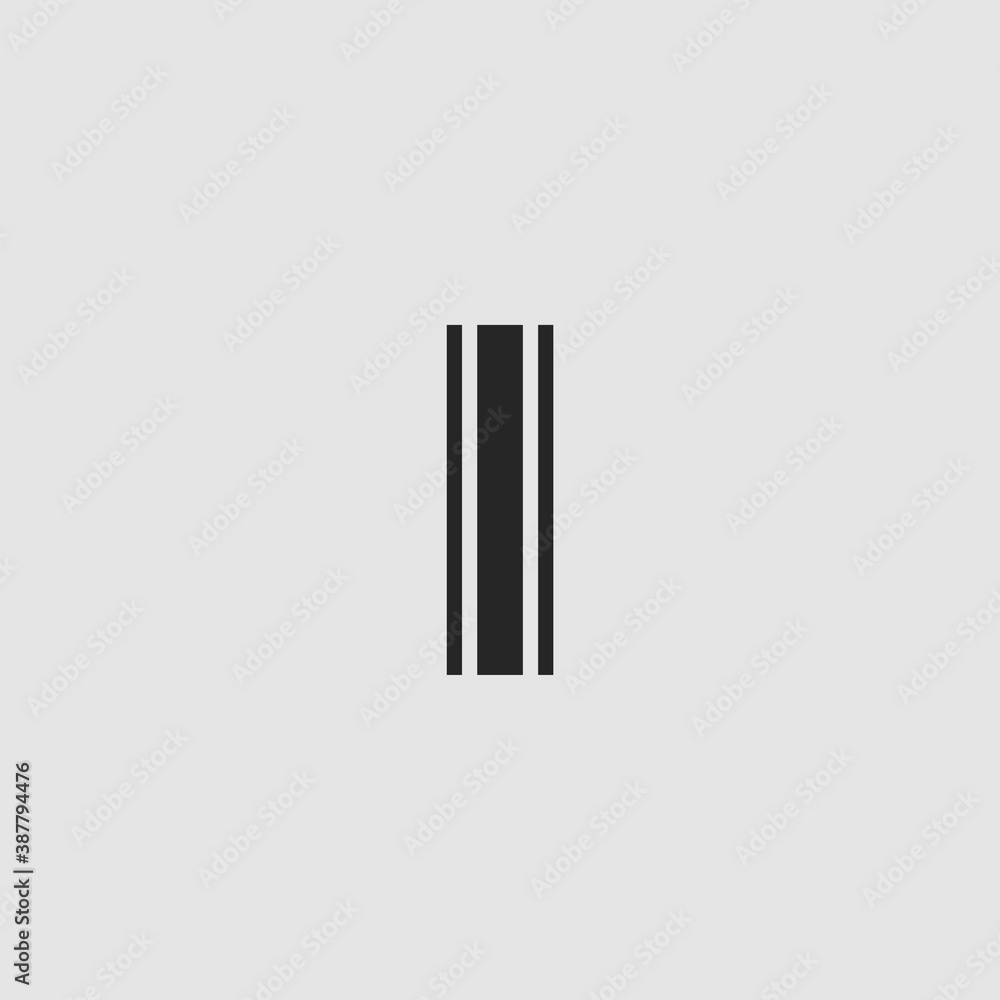Initial Letter I logo icon abstract line vector design Initial Letter I logo icon abstract line vector design