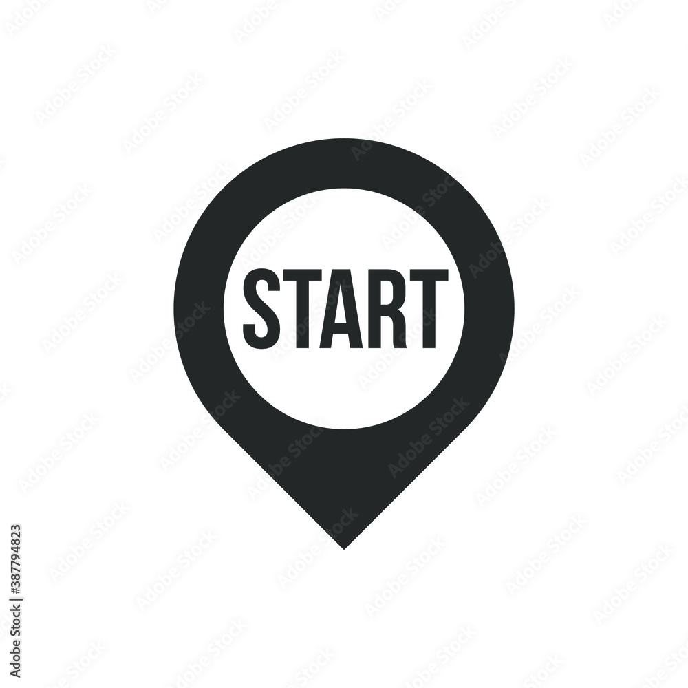 Start Point Icon Stock Vector Adobe Stock