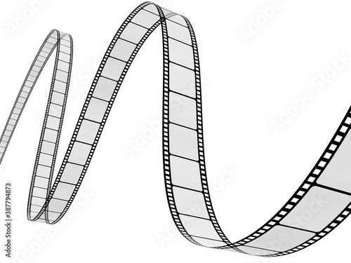 Film strip on the white background