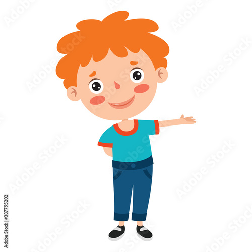 Poses And Expressions Of A Funny Boy