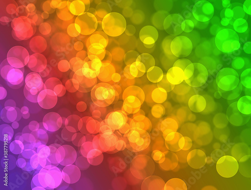 Bright background bokeh effect. Lights. New Year.