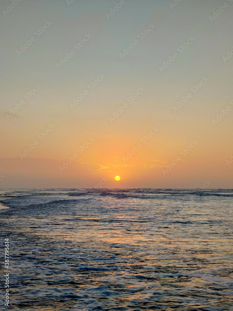 wonderful sunrise / sunset on the beach / sea
