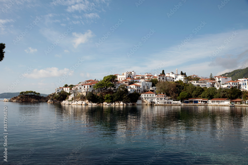 10/25/2020, Greece, island of Skiathos, the beautiful city of Skiathos finds its daily life again, after the end of the summer tourist season.